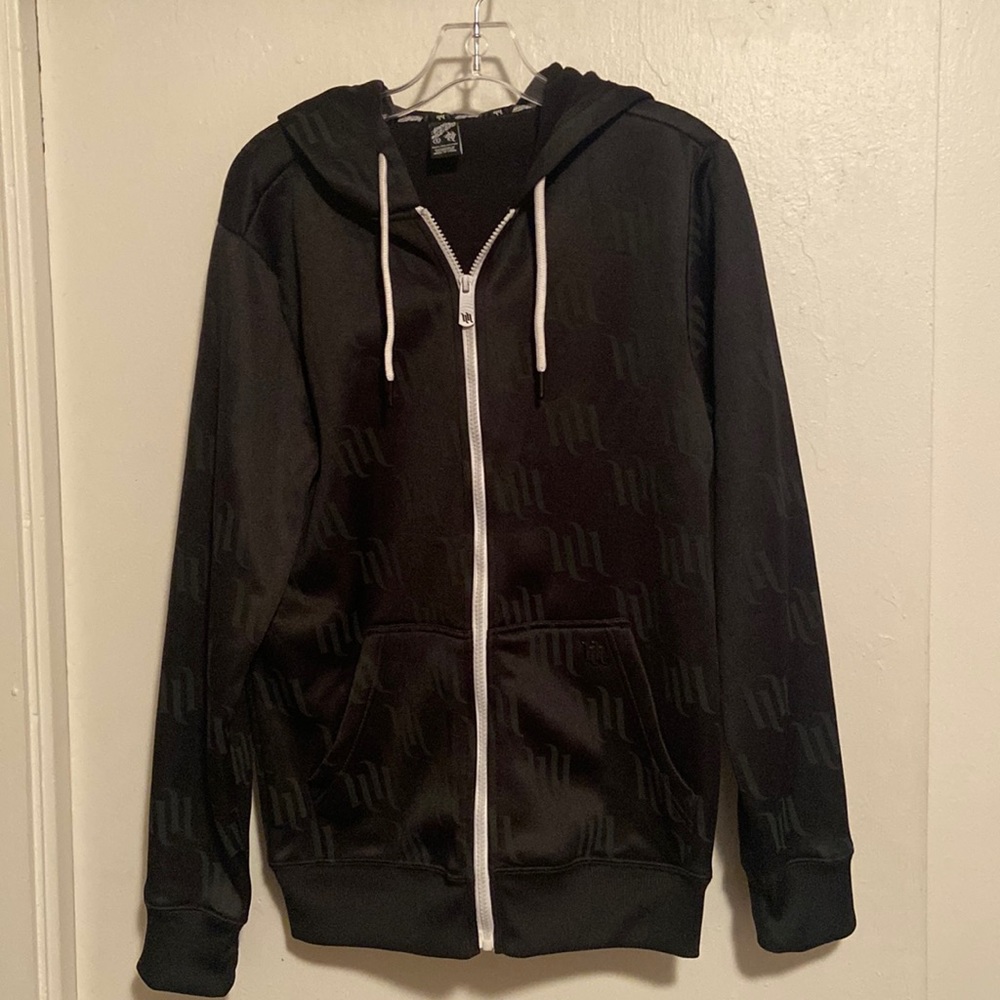 Hart & Huntington Tattoo Black Zip Front Logo Hoodie